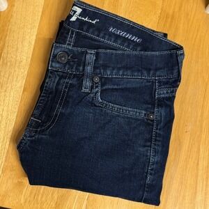 7 For All Mankind Jeans Roxanne Skinny 24 Dark Indigo Studded Stretch